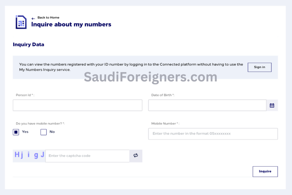 how to check how many sims in your iqama with the details of each mobile number in full